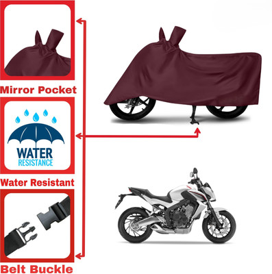 DeepShakshi AUTOMOTIVE Two Wheeler Cover for Honda(CB1000R Plus, Maroon)