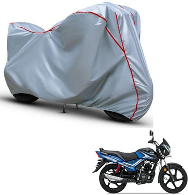 Love Me Two Wheeler Cover for TVS(Star City Plus, Silver, Red)