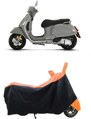 Coxtor Waterproof Two Wheeler Cover for Vespa(GTS 300 BS6, Orange)