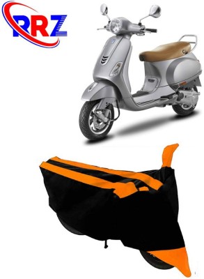 RRZ Waterproof Two Wheeler Cover for Vespa(Vespa VXL, Black, Orange)