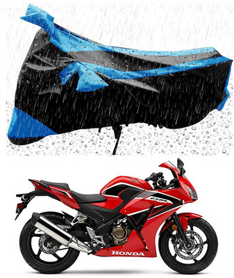 Furious3D Two Wheeler Cover for Honda(CBR300R, Blue, Black)