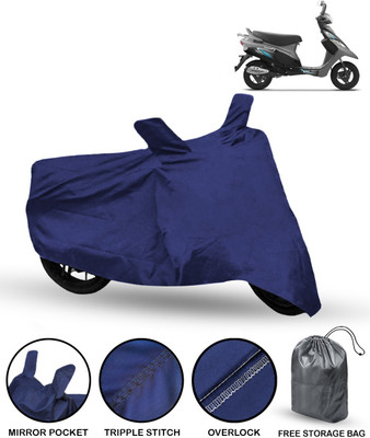 MMSSTAR Waterproof Two Wheeler Cover for TVS(Scooty Pep+, Blue)