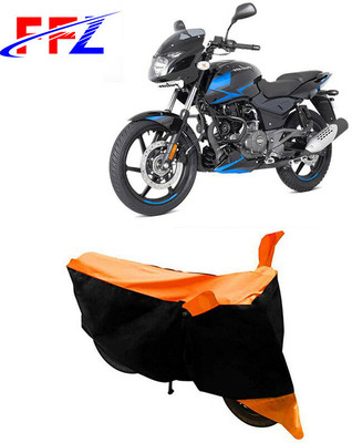 FFZ Waterproof Two Wheeler Cover for Bajaj(Pulsar 150, Black, Orange)