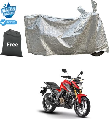 GOSHIV-car and bike accessories Waterproof Two Wheeler Cover for Honda(Silver)