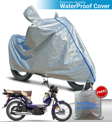 TEASN Waterproof Two Wheeler Cover for TVS(XL 100 Heavy Duty BS6, Silver)
