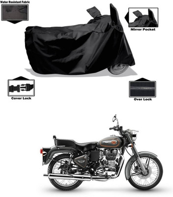 CODOKI Waterproof Two Wheeler Cover for Royal Enfield(Bullet 500, Black)
