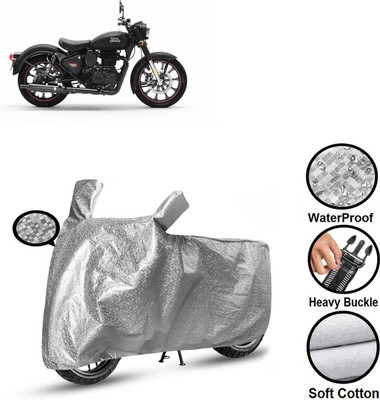 PAGORA Waterproof Two Wheeler Cover for Royal Enfield(Classic 350, Silver)
