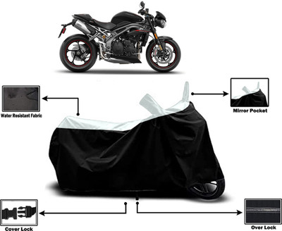 Amexride Two Wheeler Cover for Triumph(Speed Triple BS6, White)