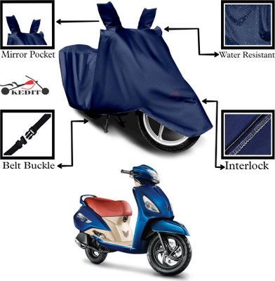 KEDIT Two Wheeler Cover for TVS(Jupiter 125, Blue)