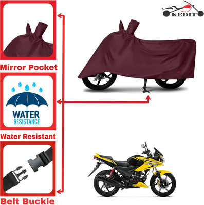 KEDIT Two Wheeler Cover for Honda(Stunner CBF, Maroon)