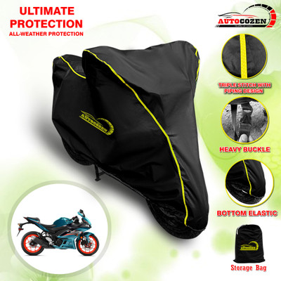 AUTOCOZEN Waterproof Two Wheeler Cover for Yamaha(YZF R3, Black)