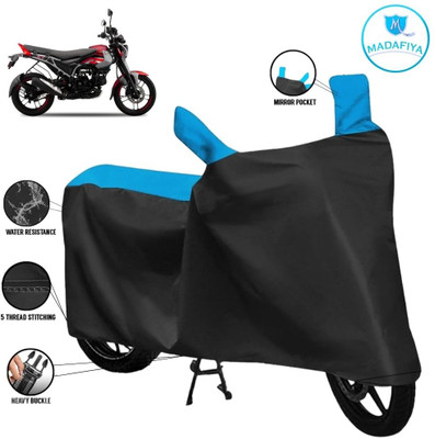 MADAFIYA Waterproof Two Wheeler Cover for Bajaj(Freedom, Black, Blue)