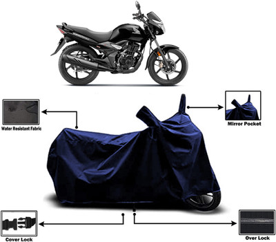 Amexride Two Wheeler Cover for Honda(Unicorn, Blue)