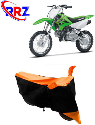 RRZ Waterproof Two Wheeler Cover for Kawasaki(KLX 110, Black, Orange)
