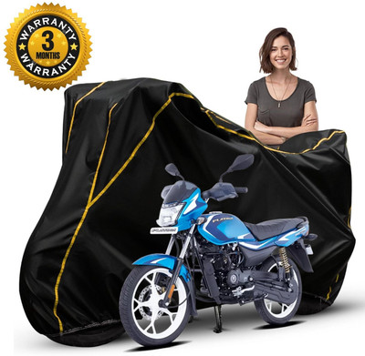 CoverX Waterproof Two Wheeler Cover for Bajaj(Platina, Black, Yellow)