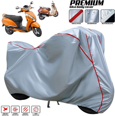 xodi Waterproof Two Wheeler Cover for TVS(Jupiter Grande BS6, Silver, Red, Multicolor)