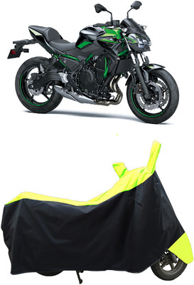 Coxtor Waterproof Two Wheeler Cover for Kawasaki(Z650 BS6, Yellow)