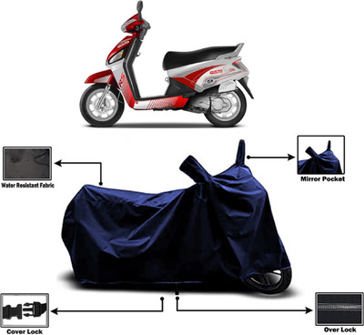 Amexride Two Wheeler Cover for Mahindra(Gusto Electric, Blue)