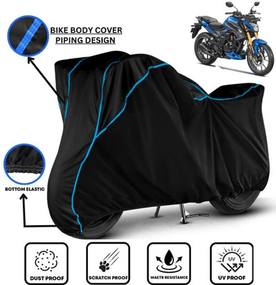 LE PRA Waterproof Two Wheeler Cover for Honda(Hornet 2.0, Black, Blue)