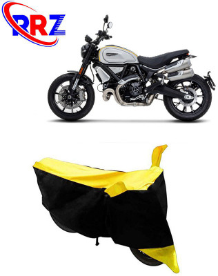 RRZ Waterproof Two Wheeler Cover for Ducati(Scrambler 1100, Black, Yellow)