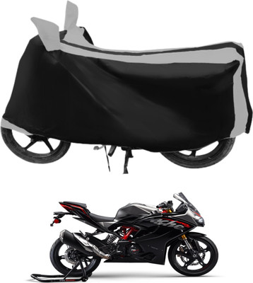 Euro Care Waterproof Two Wheeler Cover for TVS(Apache RR 310, Silver)