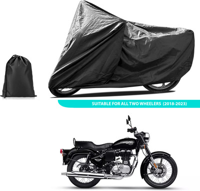 CODOKI Two Wheeler Cover for Royal Enfield(Bullet 350 Twinspark, Black)