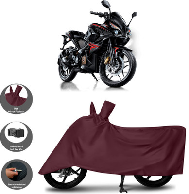 HWSXQAE Waterproof Two Wheeler Cover for Universal For Bike(Pulsar RS 200, Maroon)