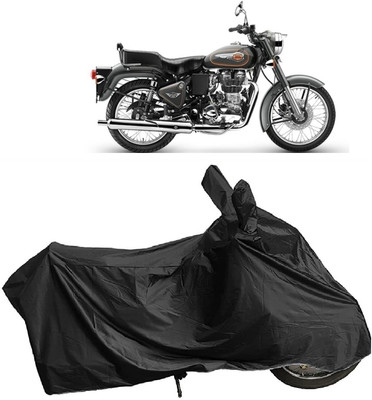 MMSSTAR Waterproof Two Wheeler Cover for Royal Enfield(Bullet 500, Black)