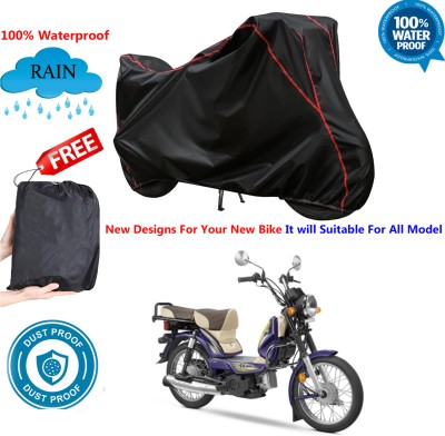 AUTOCAD Waterproof Two Wheeler Cover for TVS(XL 100 Comfort BS6, Black)