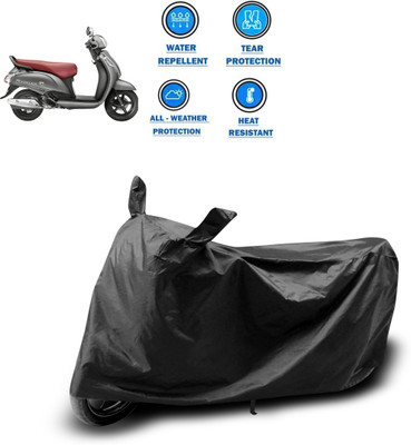 DeepShakshi AUTOMOTIVE Two Wheeler Cover for Suzuki(Access SE, Black)