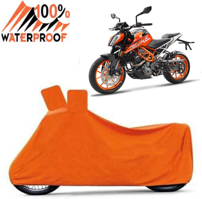 DeepShakshi AUTOMOTIVE Waterproof Two Wheeler Cover for KTM(390 Duke, Orange)