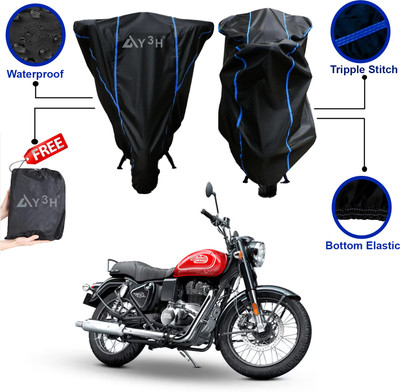 Y3H Two Wheeler Cover for Royal Enfield(Bullet 350, Black)