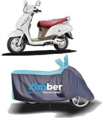 ZIMBER Two Wheeler Cover for Suzuki(Access 125, Blue, Grey)