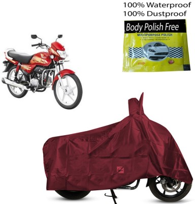 EGAL Waterproof Two Wheeler Cover for Hero(HF Deluxe BS6, Maroon)