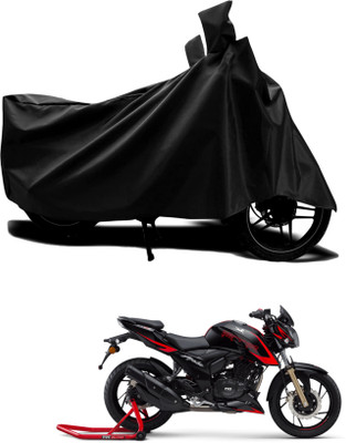 AASHTIK MART Two Wheeler Cover for TVS(Apache RTR 200, Black)