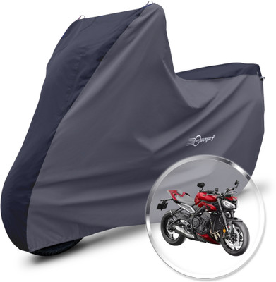 Neodrift Two Wheeler Cover for Triumph(Street Triple RS, Black, Grey)