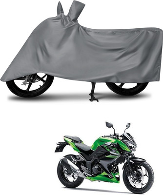 MMSSTAR Waterproof Two Wheeler Cover for Kawasaki(Z250, Grey)