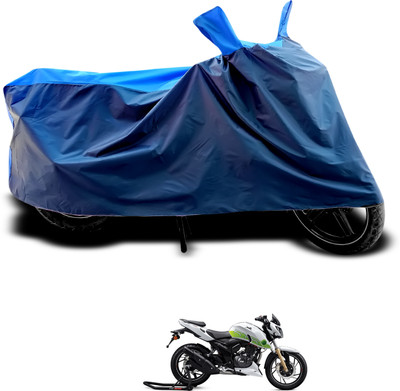PAGORA Waterproof Two Wheeler Cover for TVS(Apache RTR 200 Fi E100, Black, Blue)