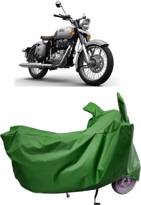 Amexride Two Wheeler Cover for Royal Enfield(Classic Gunmetal, Maroon)
