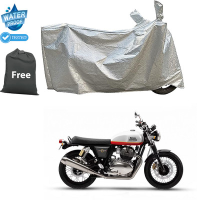 CODOKI Waterproof Two Wheeler Cover for Royal Enfield(Interceptor 650, Silver)