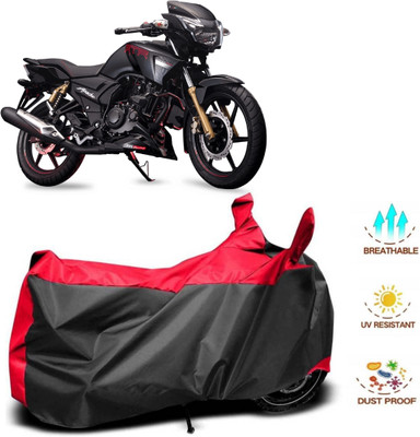 HWSXQAE Waterproof Two Wheeler Cover for TVS(Apache RTR 160, Red)