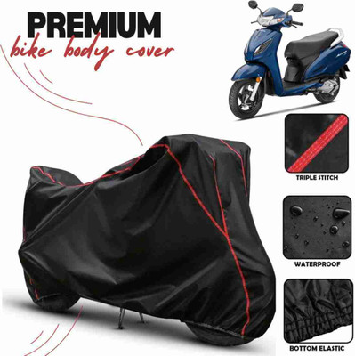 Kishori Enterprises Waterproof Two Wheeler Cover for Honda(Activa 6G, Black)