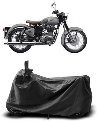 AASHTIK MART Two Wheeler Cover for Royal Enfield(Classic Gunmetal, Black)