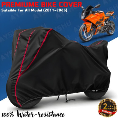 AYSHU Waterproof Two Wheeler Cover for KTM(RC 125, Black, Red)