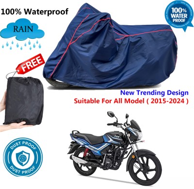 AUTOCAD Waterproof Two Wheeler Cover for TVS(Star City Plus BS6, Blue, Red)