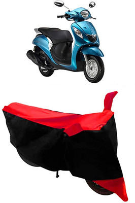 KEDIT Two Wheeler Cover for Yamaha(Fascino, Red)