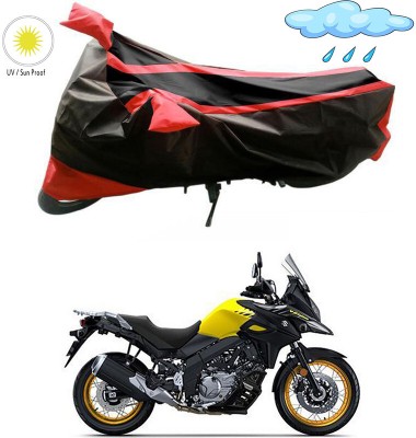 Ascension Two Wheeler Cover for Suzuki(V-Strom 650 XT, Red, Black)