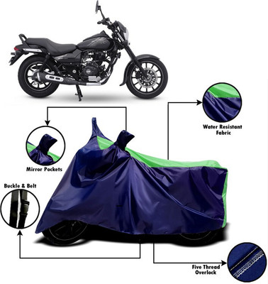 DeepShakshi AUTOMOTIVE Waterproof Two Wheeler Cover for Bajaj(Avenger 150 Street, Green, Blue)