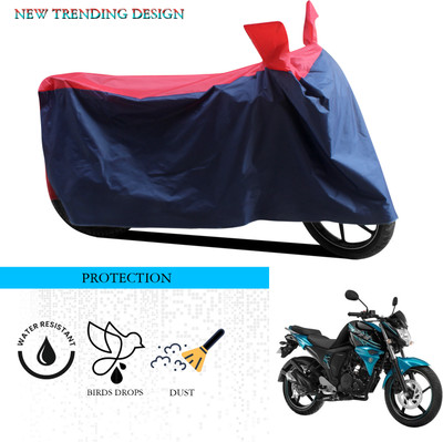 ANTHUB Waterproof Two Wheeler Cover for Yamaha(FZ S FI (V 2.0), Black, Red)