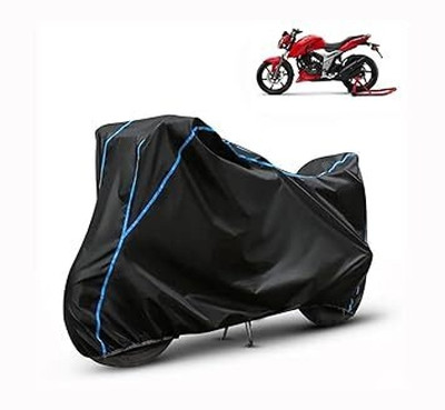 COTSHER Waterproof Two Wheeler Cover for TVS(Apache RTR 310 BS6, Black, Blue)